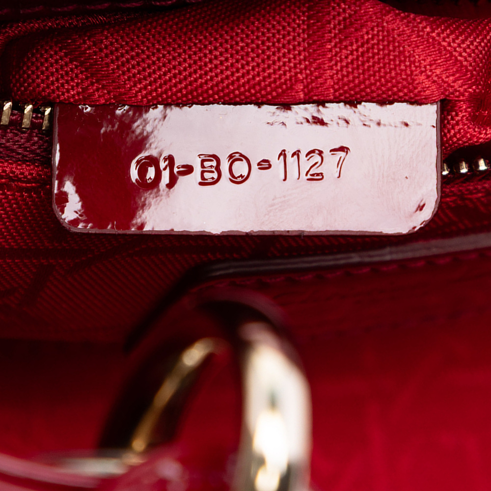 Pre-Loved Dior Mini Patent Cannage Lady Dior - Picture 6 of 7